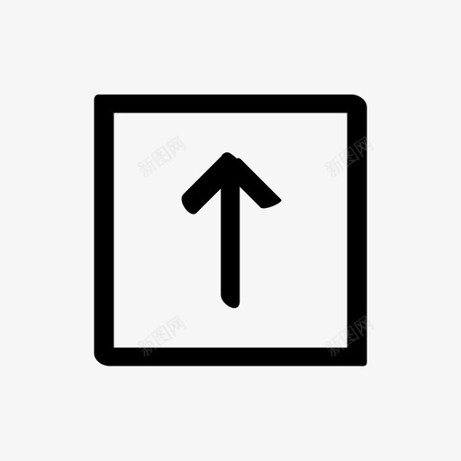 箭头朝上方向笔直图标svg_新图网 https://ixintu.com 方向笔直 箭头朝上