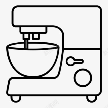 立式搅拌机烘焙加粗图标图标