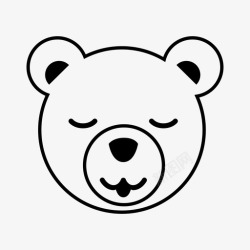 笑脸熊快乐笑脸图形图标高清图片