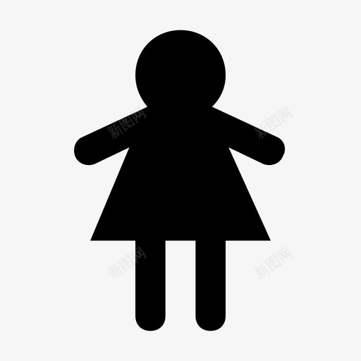 女孩婴儿和儿童材料标图标svg_新图网 https://ixintu.com 女孩 婴儿和儿童材料设计图标