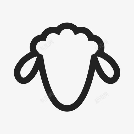 绵羊动物耳朵图标svg_新图网 https://ixintu.com 公羊 动物 嘴 头 母羊 绵羊 羊 羔羊 耳朵