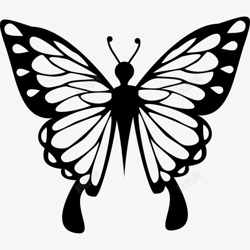 从俯视图看翅膀纤细的蝴蝶动物图标svg_新图网 https://ixintu.com 从俯视图看 动物 翅膀纤细的蝴蝶 蝴蝶