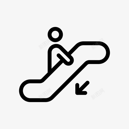 自动扶梯下降加上移动楼梯图标svg_新图网 https://ixintu.com 删除 加上 推迟 更多 机场 添加 移动楼梯 自动扶梯下降