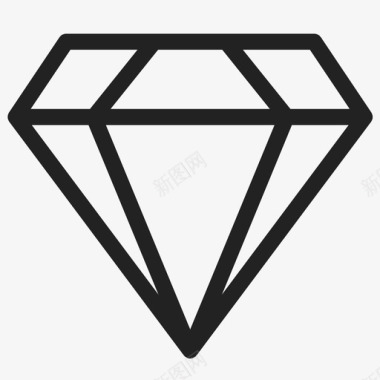 钻石克拉水晶图标图标