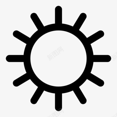 阳光夏天光源图标图标