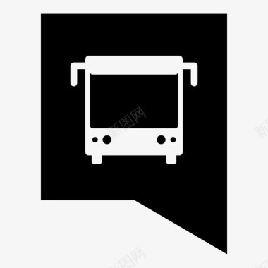公共汽车标志推迟图标图标
