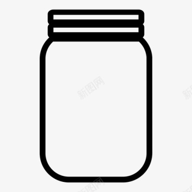 玻璃罐容器空的图标图标