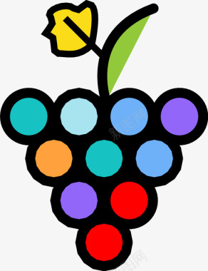 葡萄粗制水果图标图标