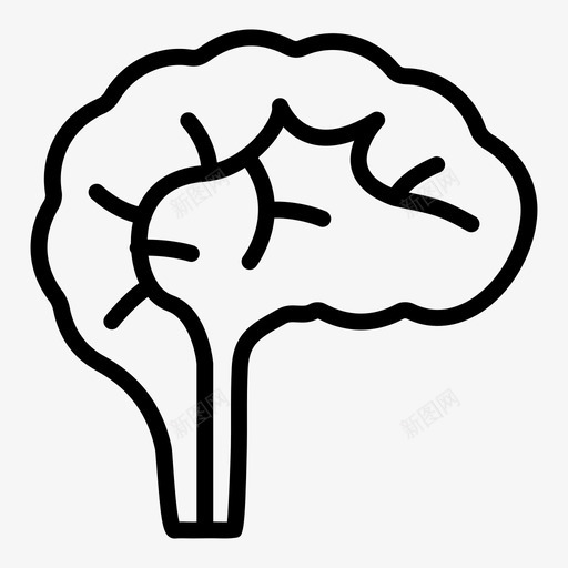 大脑人类智力图标svg_新图网 https://ixintu.com 人类 大脑 思维 智力 生命体 神经元 脑干 静脉