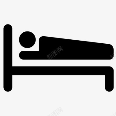 旅馆睡眠房间图标图标