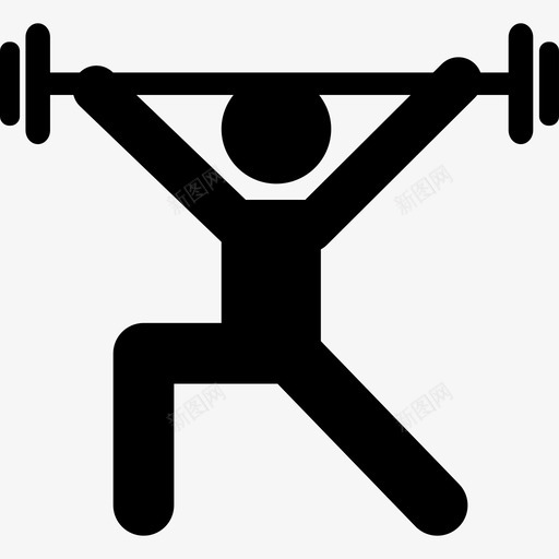 强悍的男子轮廓重量运动图标svg_新图网 https://ixintu.com 多种运动 强悍的男子轮廓 运动 重量