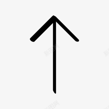 箭头朝上方向笔直图标图标