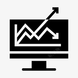 经济繁荣折线图统计图表外图标高清图片
