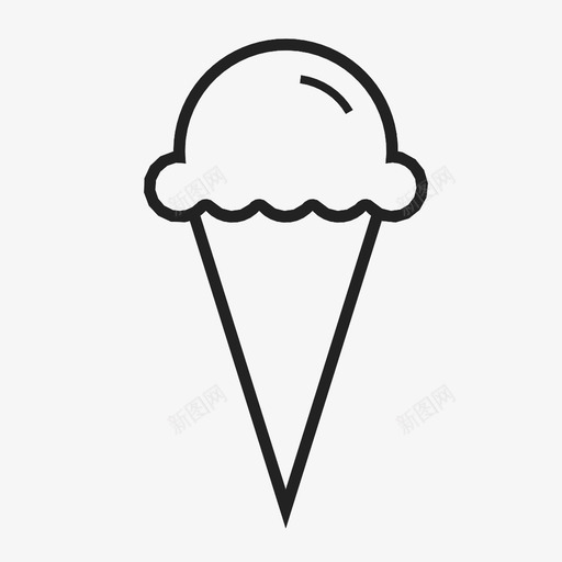 冰淇淋筒夏季雪伯特图标svg_新图网 https://ixintu.com 冰淇淋筒 冷冻的 冷的 勺 夏季 热的 甜点 甜的 雪伯特 风味 食物