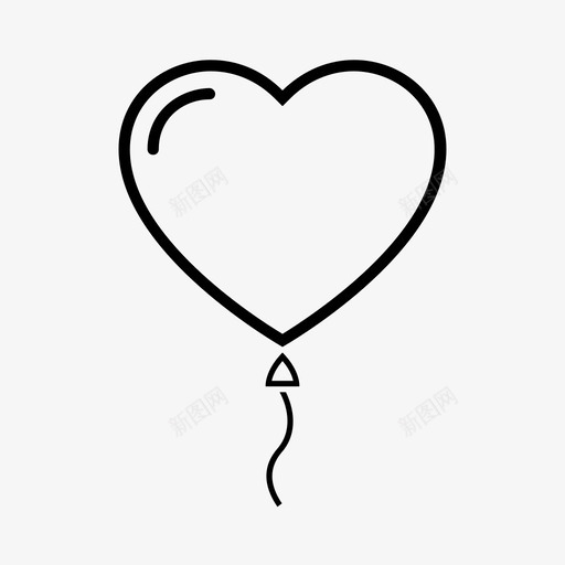 心形气球情人节爱情图标svg_新图网 https://ixintu.com 充气 心形气球 情人节 气球 氦气 爱情 装饰
