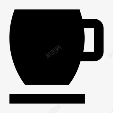 茶杯无厨房用具图标图标