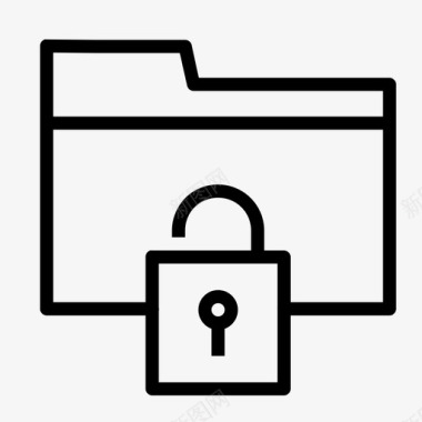 解锁文件夹取消保护安全图标图标