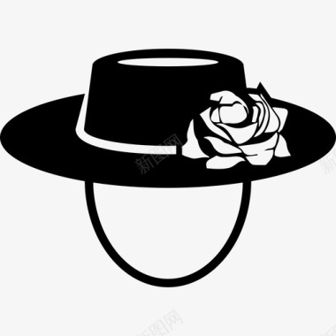 弗拉门戈帽子戴在头上弗拉门戈舞平淡图标图标