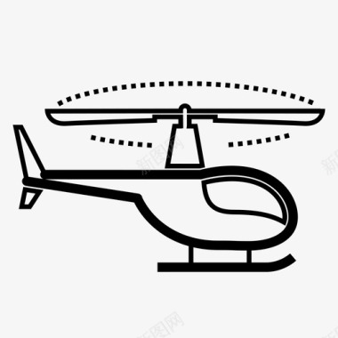 直升机飞机桨叶图标图标
