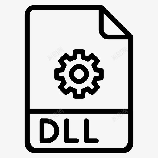 文件计算机文件dll图标svg_新图网 https://ixintu.com dll 共享 动态链接库 文件 文件类型 格式 计算机文件 设置
