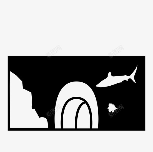 水族馆水出售图标svg_新图网 https://ixintu.com 不 出售 大胆 持有 水 水族馆 海洋馆 玻璃 鱼 鲨鱼 黄金