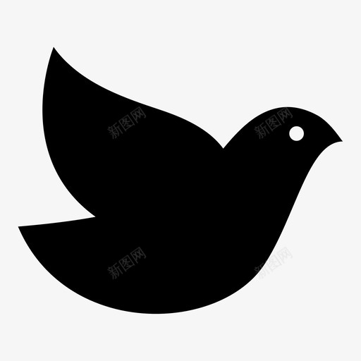 鸟鸽子希望图标svg_新图网 https://ixintu.com 前生 和平 宁静 希望 爱 鸟 鸽子