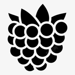 水果雕刻黑莓松饼健康图标高清图片