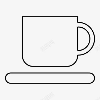 咖啡马克杯爪哇咖啡图标图标