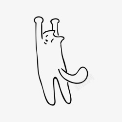 黄金猫卡板猫抓大胆有趣的猫图标高清图片