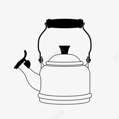 水壶茶壶加图标图标