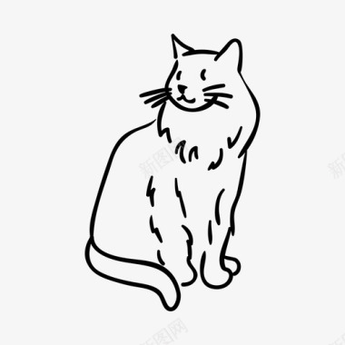 猫坐软宠物图标图标