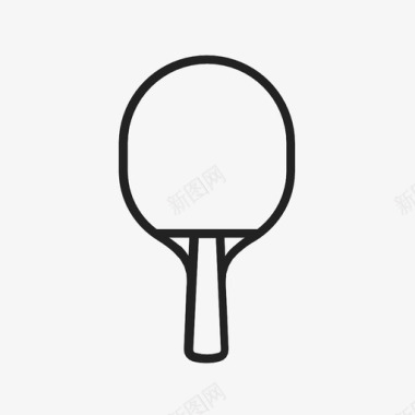 乒乓球拍运动布景图标图标