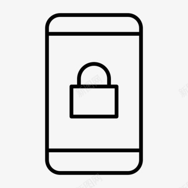 锁定手机屏幕受保护图标图标