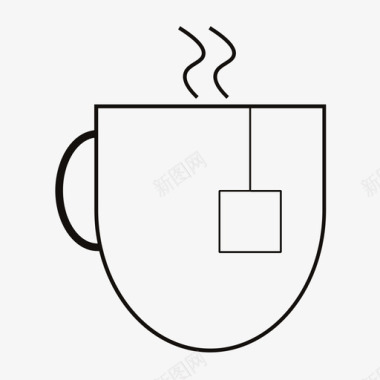 茶杯包装热图标图标