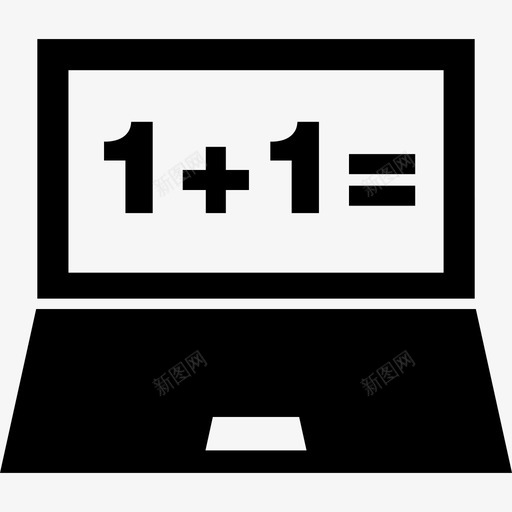 带数学课的笔记本电脑计算机学术2图标svg_新图网 https://ixintu.com 学术2 带数学课的笔记本电脑 计算机