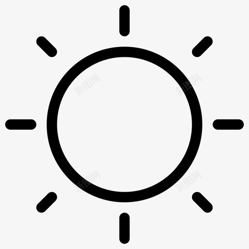 太阳天气温暖图标svg_新图网 https://ixintu.com 圆形 夏天 天气 太阳 星星 清晰 温暖 热 通用图标集 黄色