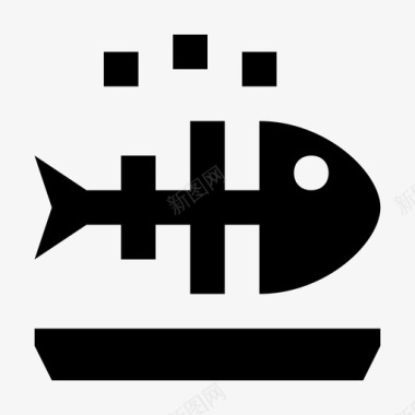 鱼骨海鲜nope图标图标