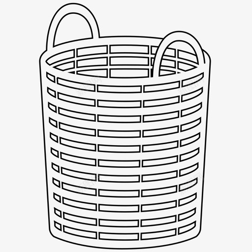 洗衣篮物品篮子图标svg_新图网 https://ixintu.com 家务 展示品 材料 柳条 洗衣篮 物品 篮子