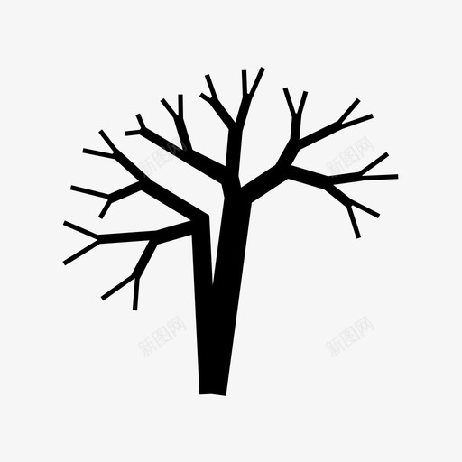 树树枝森林图标svg_新图网 https://ixintu.com 木材 树 树木 树枝 森林 植物