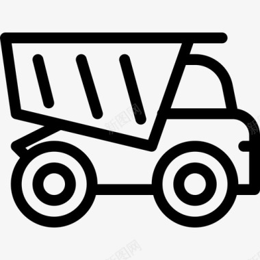 自卸卡车建筑驱动器图标图标