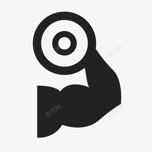 举重强壮肌肉图标svg_新图网 https://ixintu.com 世代 举重 伤痛 健身房 宽 强壮 手臂 盖力 肌肉 队形