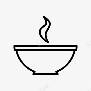 汤碗肉汤图标图标