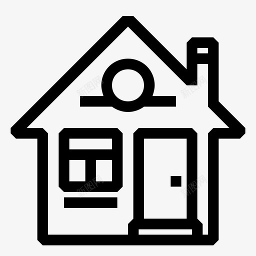 住宅住所家庭图标svg_新图网 https://ixintu.com 住宅 住所 家庭 斜面商业