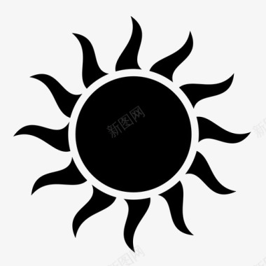 太阳向日葵太阳光图标图标