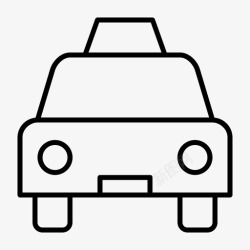途步旅行出租车司机车费图标高清图片