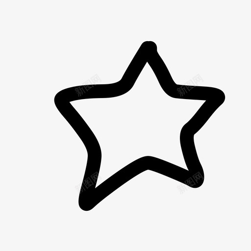 星形手绘图标svg_新图网 https://ixintu.com 手绘 星形