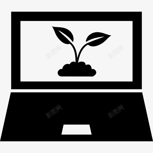 电脑屏幕上的植物教育学术2图标svg_新图网 https://ixintu.com 学术2 教育 电脑屏幕上的植物