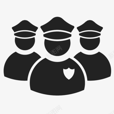警察保安公共安全图标图标