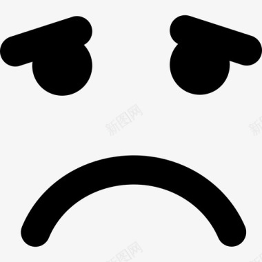 悲伤表情方脸界面情绪正常图标图标