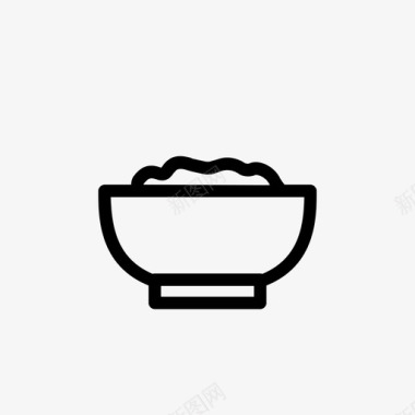 碗早餐谷类食品图标图标